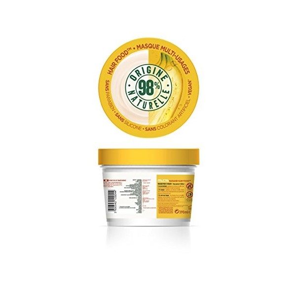 Garnier Fructis Masque Nourrissant Multi-Usages Banane - Pour Cheveux Très Secs - 390 ml