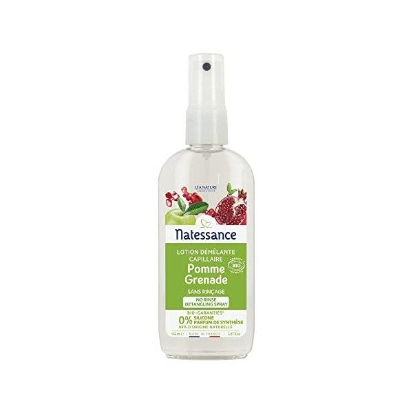 Natessance - Lotion Démêlante Capillaire - Pomme Grenade - Certifié Cosmebio - Flacon de 150 ml