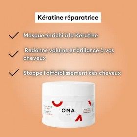 OMA & ME Masque Après-Shampoing Cheveux Gras à lArgile | Soin cheveux gras Racine Grasse pointe sèche | Nettoie, Purifie, Dé