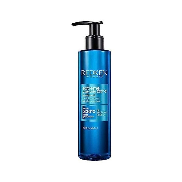 Redken, Soin Fortifiant & Protecteur de Chaleur pour Cheveux Abimés, Sans Rinçage & Riche en Protéines, Extreme Play Safe, 20