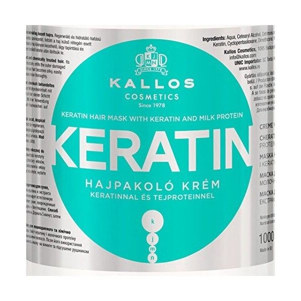 Kallos Masque pour Cheveux Keratin 1 L