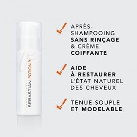 Sebastian Professional Potion&nbsp;9 Traitement coiffant sans rinçage | Soin et crème coiffante | Tous types de cheveux, 150&nbsp;ml