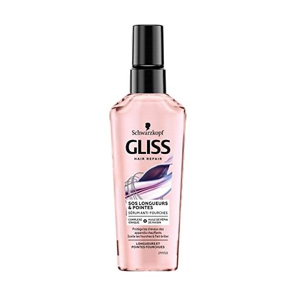 Schwarzkopf - Gliss - Sérum Cheveux SOS Longueur & Pointes - Scelle les Fourches et Fait Briller - Protège les Cheveux - Soin