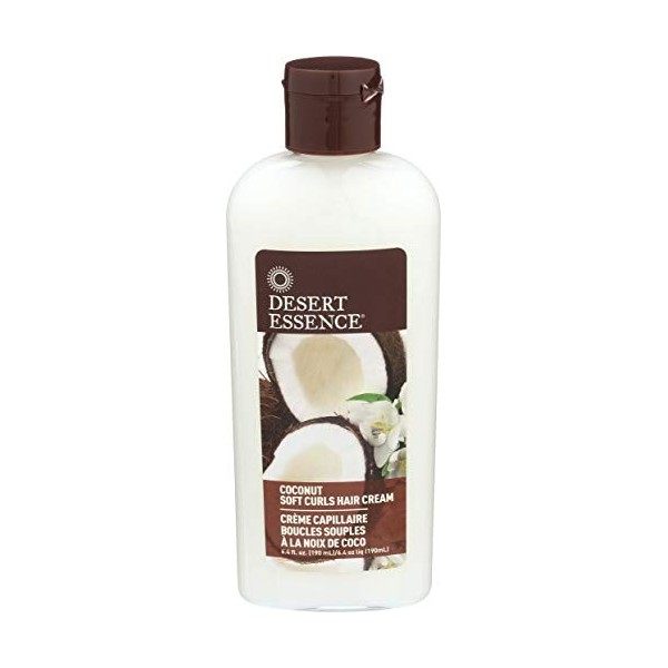 Desert Essence Soins pour cheveux frisés, doux et brillants à la noix de coco, 190 ml