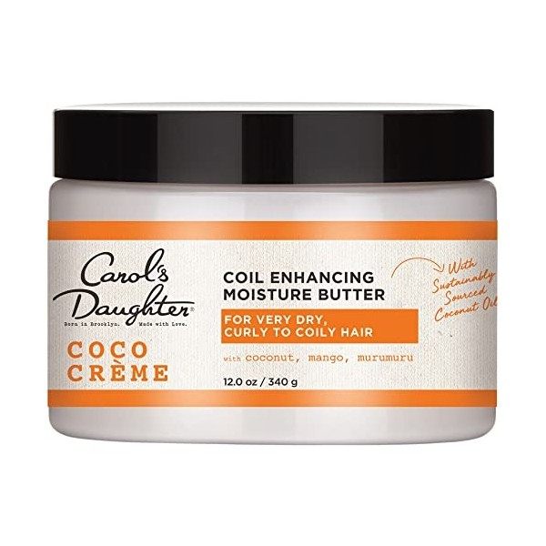 Carols Daughter Coco Crème Beurre capillaire activateur de boucles pour cheveux très secs, avec de la noix de coco, mangue, 