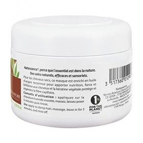 Natessance - Masque Capillaire Nutrition - Argan & Kératine Végétale - Argan & Kératine Végétale - Pot de 200 ml