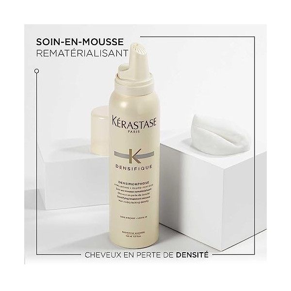 Kérastase, densifique, Soin Mousse sans Rinçage, densifiant & Volume Immédiat, pour Cheveux Fins & Clairsemés, densimorphose,