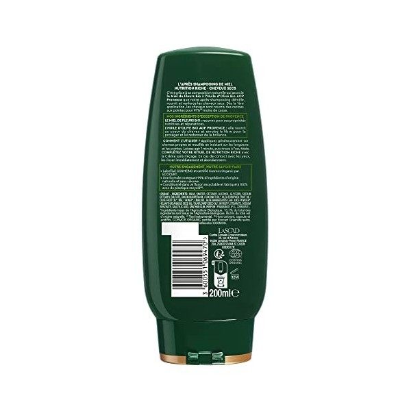 La Provençale Bio Nutrition Riche L’Après-Shampooing 2-en-1 Démêlant et Masque Nutrition Riche cheveux secs certifié bio