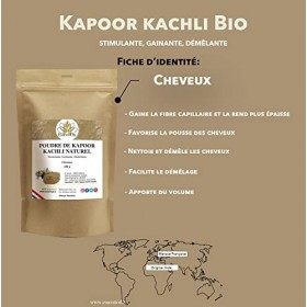 POUDRE DE KAPOOR KACHLI BIO - 100% Naturel - Stimulante, Gainante, Démêlante - Tous type de cheveux, cheveux ternes, chute de