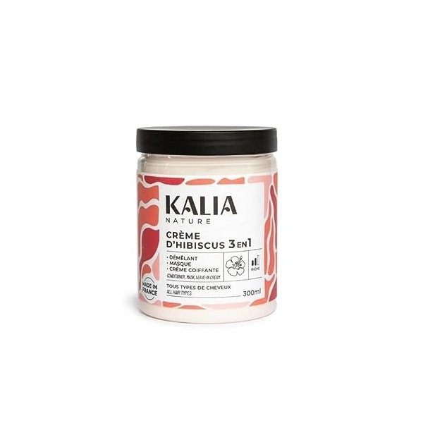 Kalia Nature - Crème dHibiscus 3 en 1 - Soin multi-usage cheveux - 300 ML