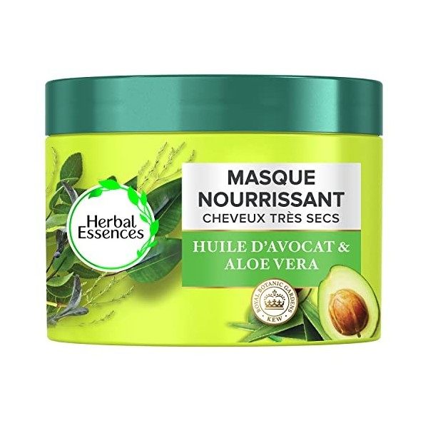 Herbal Essences Masque Nourrissant, Huile D’Avocat Et Aloe Vera, Cheveux Et Cuir Chevelu Secs 450 ml