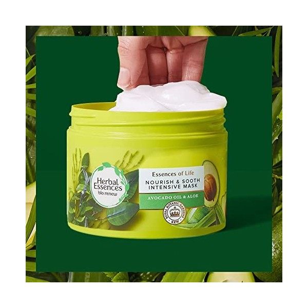 Herbal Essences Masque Nourrissant, Huile D’Avocat Et Aloe Vera, Cheveux Et Cuir Chevelu Secs 450 ml