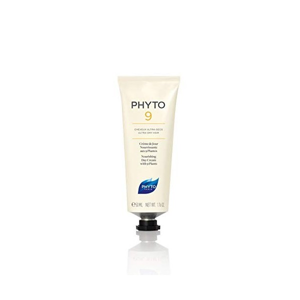 Phyto Crema de Dia Nutritiva Phyto9 con 9 Plantas, para el Cabello muy Seco, 50 ml