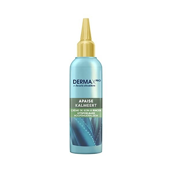 DERMAxPRO by Head & Shoulders APAISE, Crème de Soin à Rincer, Pour Cuir Chevelu Sec Qui Démange, À LAloe Vera – 72H d’Hydrat