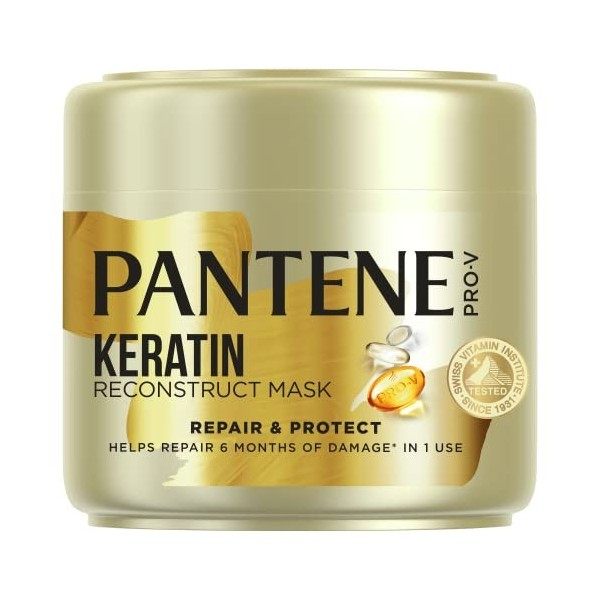 Pantene Pro-V Repair & Protect Masque capillaire à la kératine pour cheveux fragiles et abîmés, 485 ml