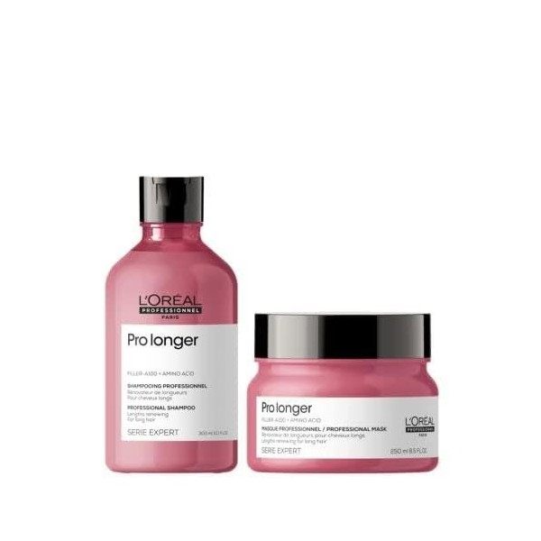 LOréal Professionnel, Routines Pro Longer, Cheveux Longs & Cassants, Shampoing & Masque Rénovateurs de Longueurs, Crème sans