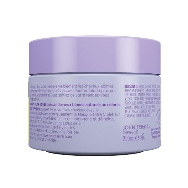 John Frieda Ultra Violet pour blond Masque Violet 250 ml