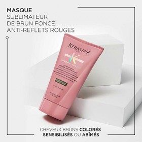 Kérastase, Chroma Absolu, Masque Sublimateur & Anti-Reflets Rouges, Pour Cheveux Bruns Colorés Sensibilisés ou Abîmés, Masque