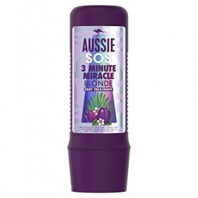 Aussie, blonde soin cheveux intensif 3 minute miracle aux extraits de graines chanvre et prune sauvage, pour cheveux ternes s