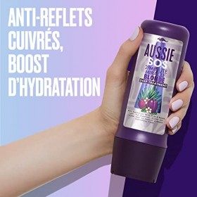 Aussie, blonde soin cheveux intensif 3&nbsp;minute miracle aux extraits de graines chanvre et prune sauvage, pour cheveux ternes s