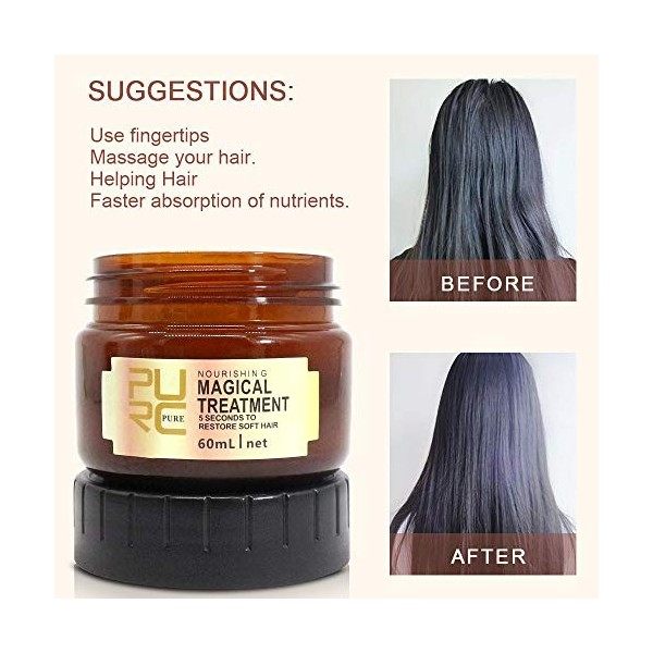 Magical Hair Treatment, Advanced Molecula Hair Roots Treatment Mask - Professtional Hair Deep Conditioner, 5 Seconds to Resto