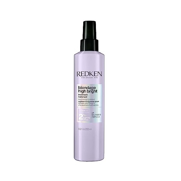 Redken |Pré-Traitement Éclat pour Cheveux Blonds Ternes, Enrichi à la Vitamine C, Blondage High Bright, 250 ml