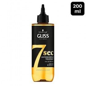 Schwarzkopf Gliss 7 Seconds Express Traitement réparateur capillaire Huile Nutritive Masque capillaire instantané pour cheveu