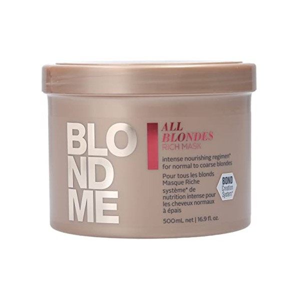 Schwarzkopf blondme keratin restore all blondes rich mascarilla 500ml