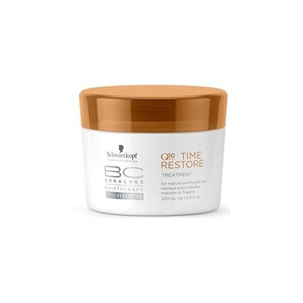 shcwarzkopf - Masque Time Restore renforçateur pour cheveux matures et fragiles BC Q10 contenance 200 ml