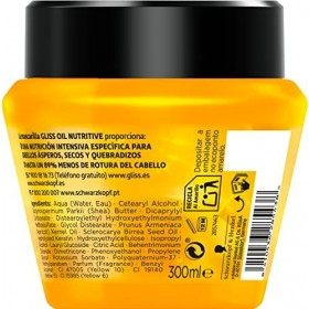 Schwarzkopf - schwarzkopf gliss hair repair ultimate oil elixir reestructurant mask 300ml - btsw-173050