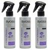 3 x Syoss 4 de Day Straight [4 jours glättungs Spray – Produit durable], 150 ml/Stck.