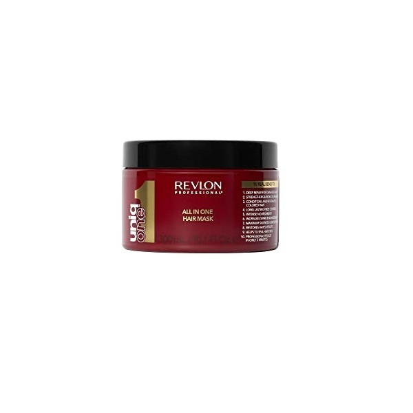 REVLON PROFESSIONAL Uniqone Super Masque pour Cheveux Secs/Très Secs/Abimés 10 Bienfaits Super10R Mask, 300ml + UniqOne Shamp