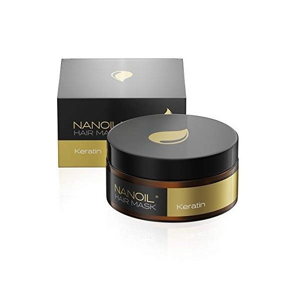 Masque Capillaire à la Kératine Nanoil Keratin Hair Mask 300ml - Regeneración y Reconstrucción, Refuerzo del Cabello Débil, T