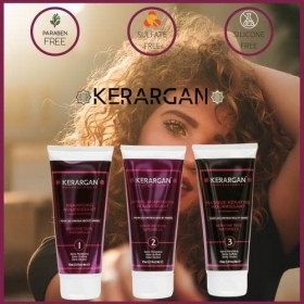 Kerargan - Soin Capillaire Complet à la Kératine pour Fortifier et Régénérer - Cheveu Sec et Abîmé - Sans Sulfate, Paraben et
