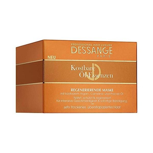 dessange Professional Hair Luxury Précieux Huile Essences Masque pour Cheveux Très Secs Überstrapaziertes 250 ml