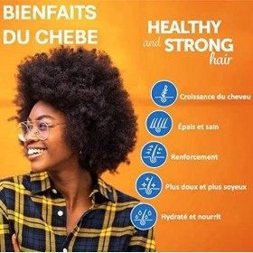 Poudre de Chebe du Tchad 100g CosmEthics® 100% naturelle accélère la pousse et nourrit les cheveux