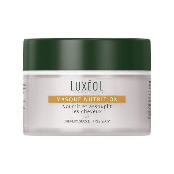 LUXÉOL - Masque Cheveux Nutrition - Assouplit Les Cheveux - Douceur, Vitalité & Nutrition - Soin Cheveux Secs & Très Secs - F