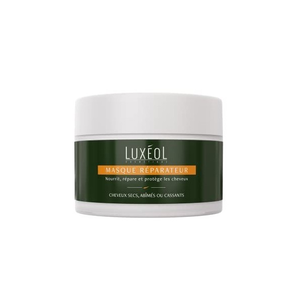 LUXÉOL - Masque Cheveux Réparateur - Nutrition & Protection - Soins Cheveux Secs, Abîmés & Cassants - 200ml & Shampooing Chev