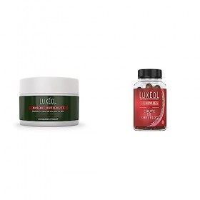 LUXÉOL - Masque Cheveux Antichute - Diminue La Chute De Cheveux - 200ml & Gummies Chute Cheveux - Complément Alimentaire & Ma