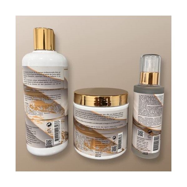 Routine Capillaire - GAMME VIRTUOSE - Pack Trio Shampoing + Masque + Sérum - Figue De Barbarie & Caviar - NOÏA HAIR