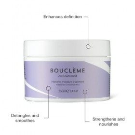 Bouclème Soin Cheveux Intense pour Cheveux Boucles Intensive Moisture Treatment 250ml - Masque pour Cheveux Secs et Abîmés - 
