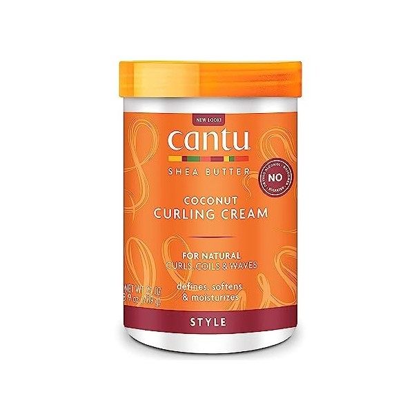 Cantu Beurre de karité pour cheveux naturels de noix de coco Crème bouclée de salon 758 ml emballage peut varier 