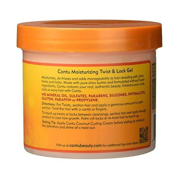 Cantu Le beurre de karité pour cheveux naturels Hydratante Twist & Lock Gel, 13 Ounce