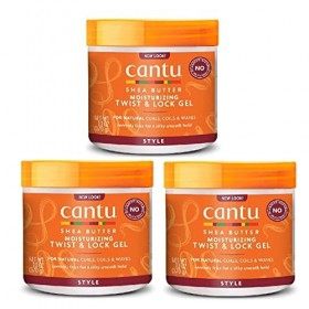 Cantu Le beurre de karité pour cheveux naturels Hydratante Twist & Lock Gel, 13 oz Pack de 4 
