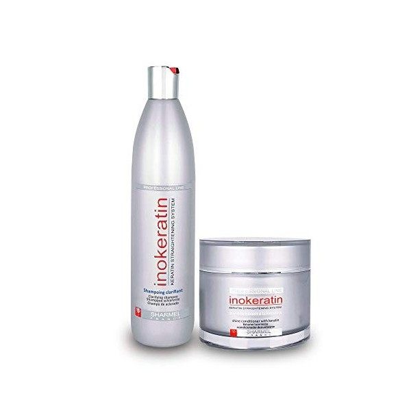 Kit Lissage Brésilien Express - Masque Lissant 200ml + Shampoing Clarifiant 125 ml - à la Kératine et lhuile dArgan - Facil