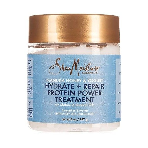 Shea Moisture Karité Manuka Miel Et Yogourt Hydrate Plus Réparation De La Puissance Protéinée , 226.8 G Lot 1 