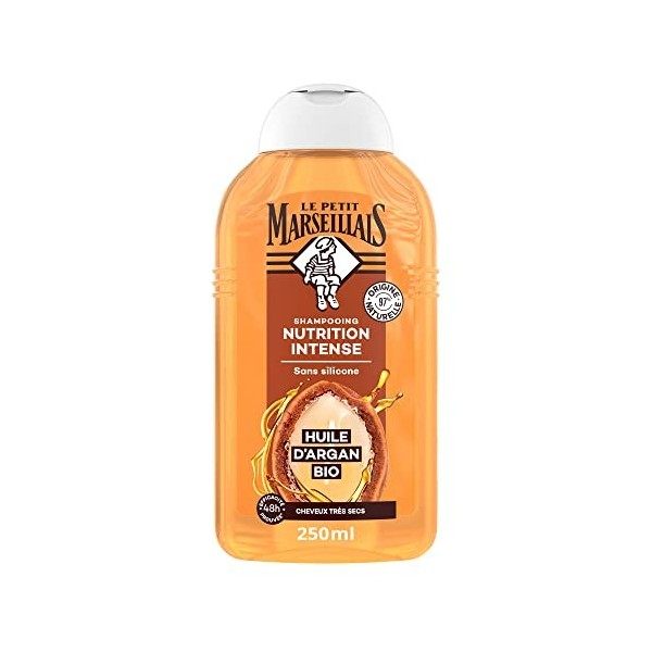 Le Petit Marseillais Shampooing Infusion Nutrition Calendula et Argan Bio - Le flacon de 250ml