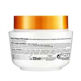 LOréal Paris Elseve Huile Extraordinaire Coco Masque à lHuile Extra-Fine de Coco Nutrition Haute Légèreté pour Cheveux Norm