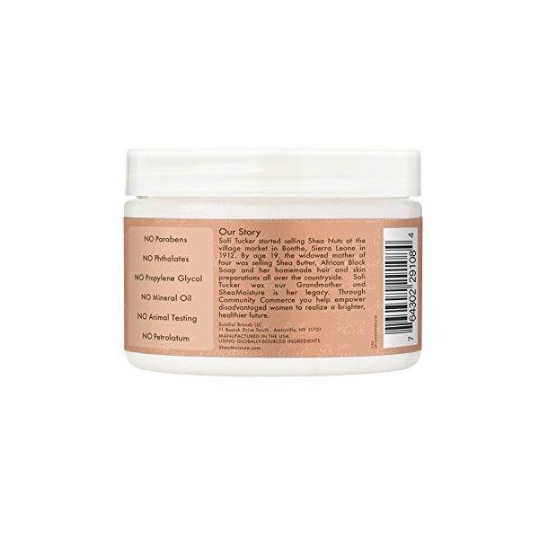 Shea Moisture Coconut and Hibiscus Curl and Shine Hair Masque for Unisex 12 oz Masque