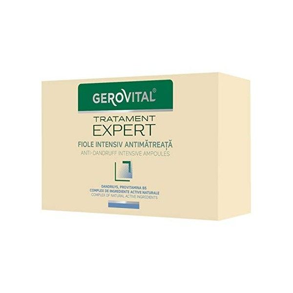 Gerovital Tratament Expert, Ampoules Antipelliculaires Intensives, Soin capillaire antipelliculaire, 10 ampoules x 10 ml